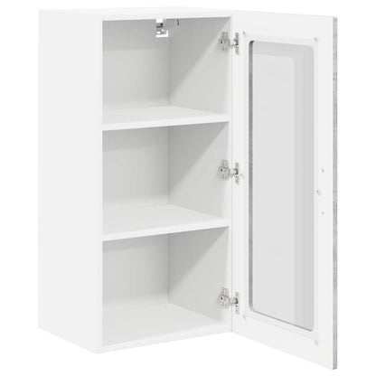 vidaXL Meuble haut de cuisine 2 pcs gris béton 40 x 31 x 80 cm bois d'ingénierie