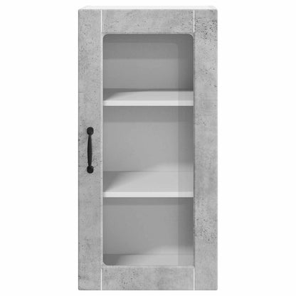 vidaXL Meuble haut de cuisine 2 pcs gris béton 40 x 31 x 80 cm bois d'ingénierie