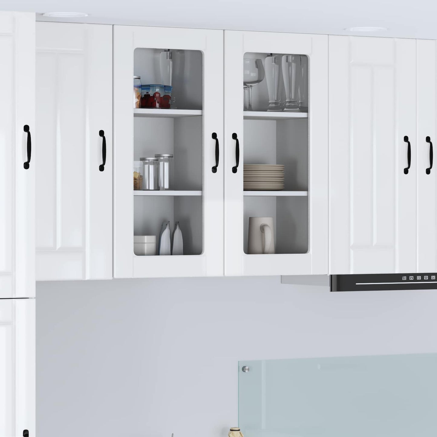 vidaXL Meuble Haut de Cuisine Blanc Brillant 40 x 31 x 80 cm Aggloméré