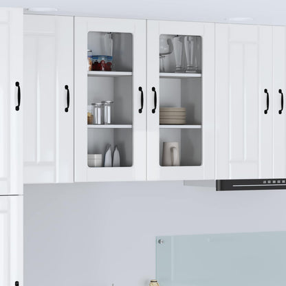 vidaXL Meuble Haut de Cuisine Blanc Brillant 40 x 31 x 80 cm Aggloméré