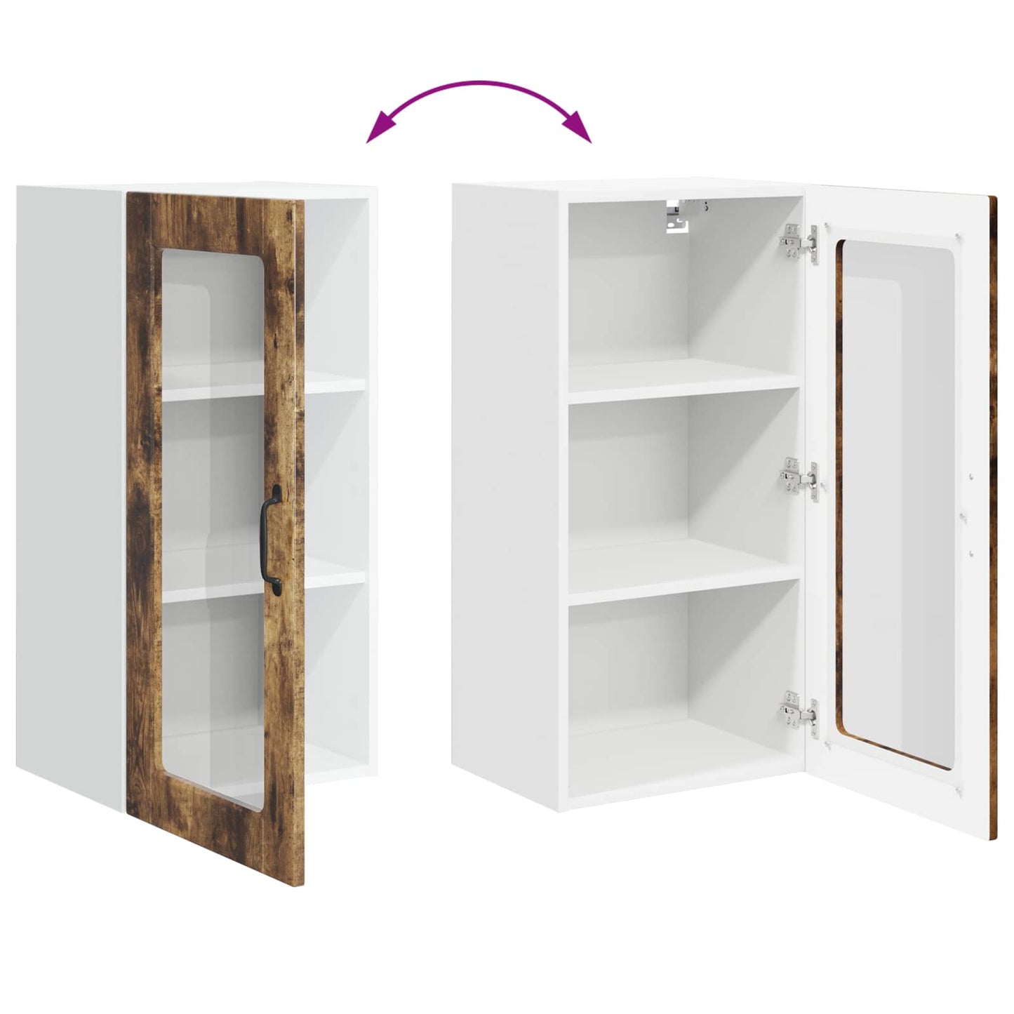 vidaXL Armoire de cuisine Chêne fumé 40 x 31 x 80 cm Bois d'ingénierie