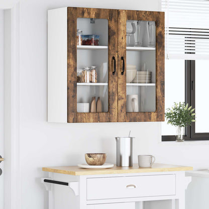 Küchenschrank 2 pcs Geräucherte Eiche 40 x 31 x 80 cm