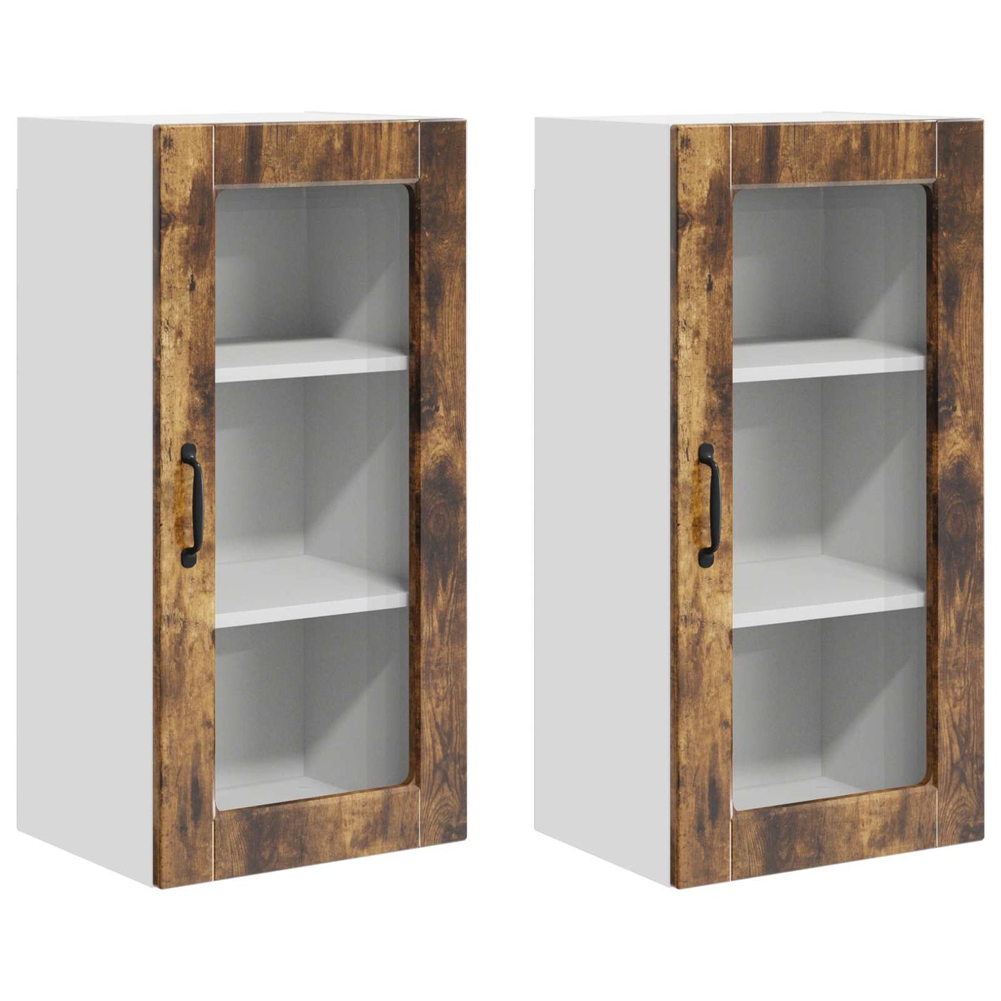 Küchenschrank 2 pcs Geräucherte Eiche 40 x 31 x 80 cm