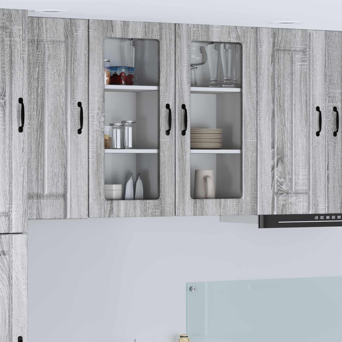vidaXL Meuble de cuisine 2 pcs Sonoma gris 40 x 31 x 80 cm Bois d'ingénierie
