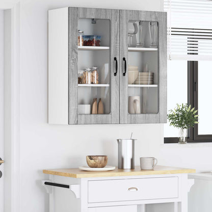 vidaXL Meuble de cuisine 2 pcs Sonoma gris 40 x 31 x 80 cm Bois d'ingénierie