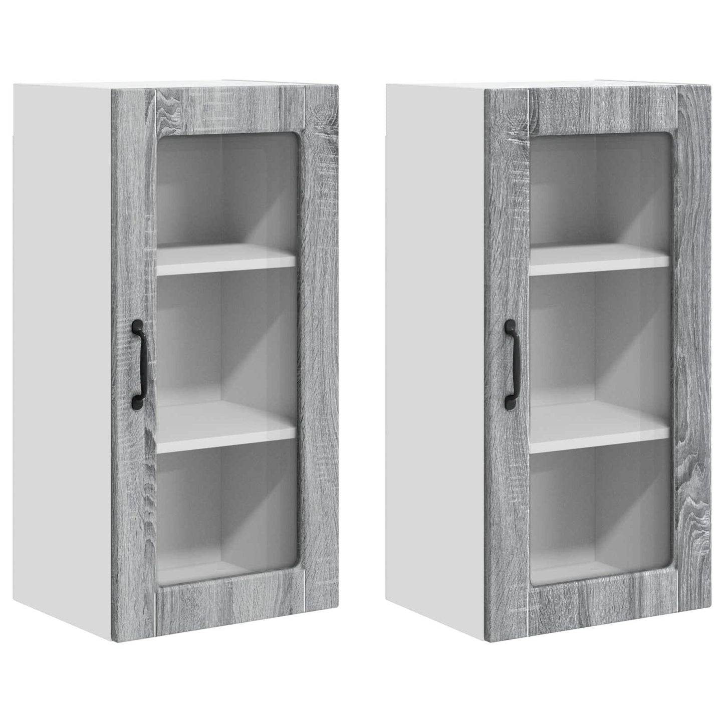 vidaXL Meuble de cuisine 2 pcs Sonoma gris 40 x 31 x 80 cm Bois d'ingénierie