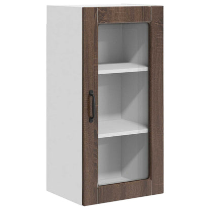 vidaXL Meuble de cuisine 2 pcs Marron aspect chêne 40 x 31 x 80 cm
