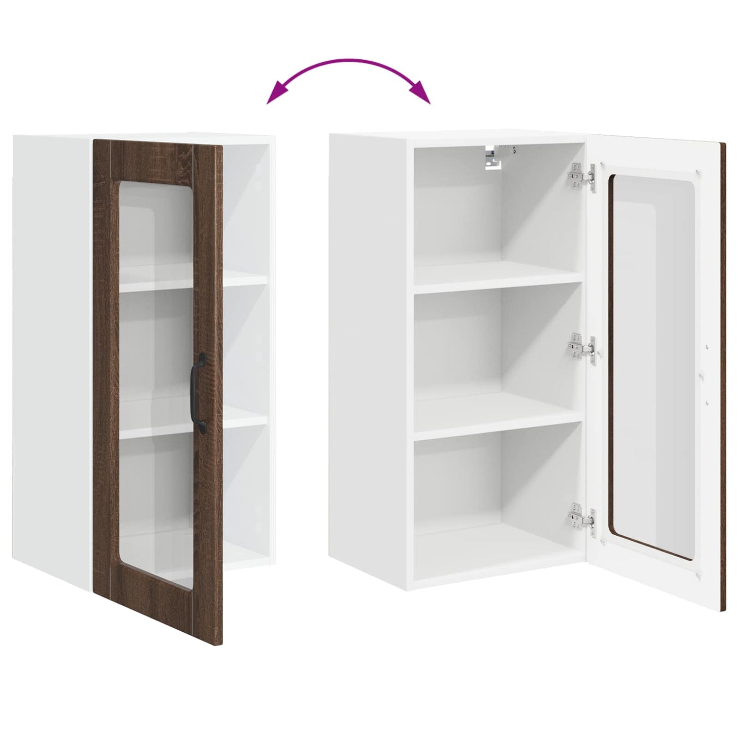 vidaXL Meuble de cuisine 2 pcs Marron aspect chêne 40 x 31 x 80 cm