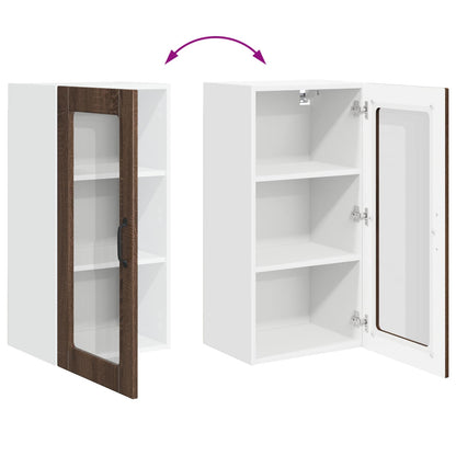 vidaXL Meuble de cuisine 2 pcs Marron aspect chêne 40 x 31 x 80 cm