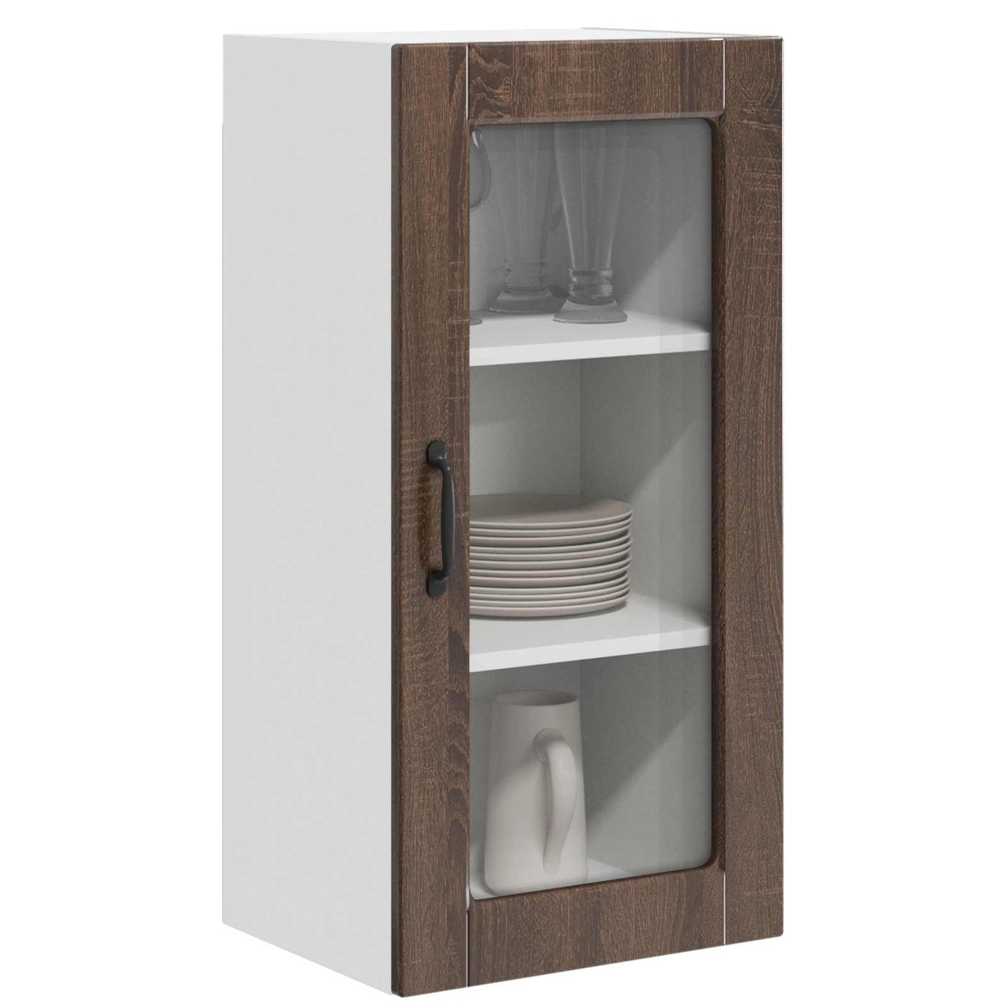 vidaXL Meuble de cuisine 2 pcs Marron aspect chêne 40 x 31 x 80 cm
