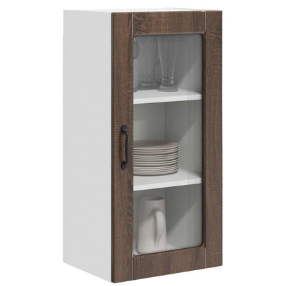 vidaXL Meuble de cuisine 2 pcs Marron aspect chêne 40 x 31 x 80 cm
