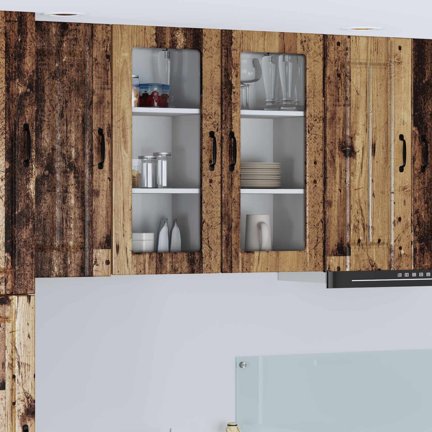 vidaXL Meuble de cuisine 2 pcs bois de récupération 40 x 31 x 80 cm bois d'ingénierie