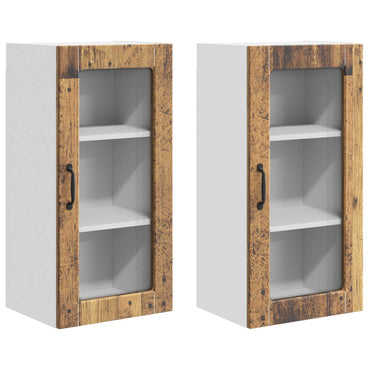 vidaXL Meuble de cuisine 2 pcs bois de récupération 40 x 31 x 80 cm bois d'ingénierie