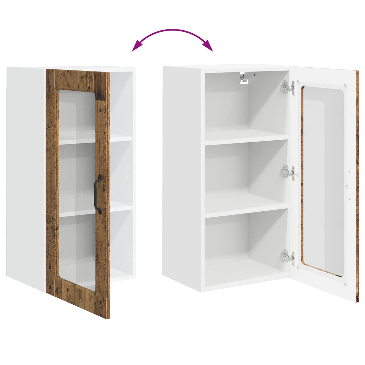 vidaXL Meuble de cuisine 2 pcs bois de récupération 40 x 31 x 80 cm bois d'ingénierie