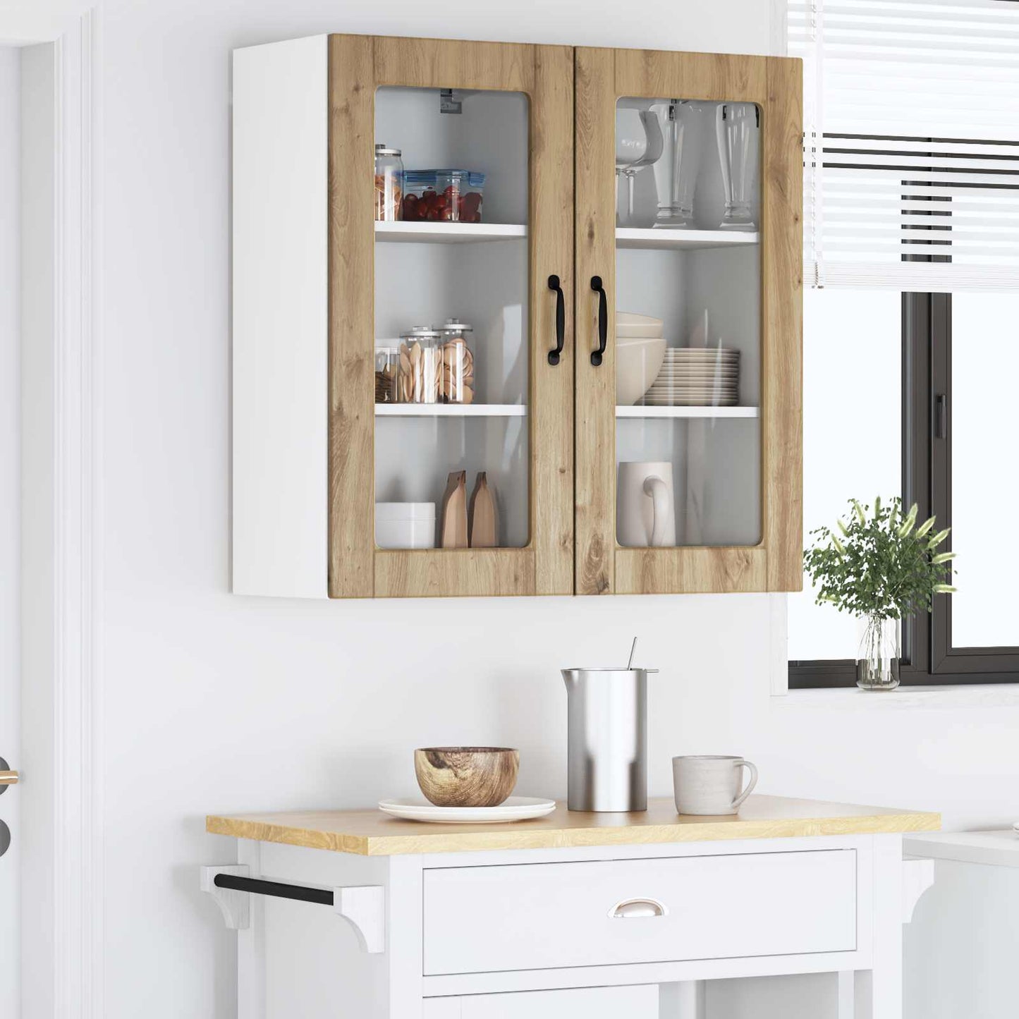 Küchenschrank 2 pcs Artisan-Eiche 40 x 31 x 80 cm Holzwerkstoff