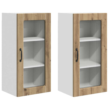 vidaXL Küchenschrank 2 pcs Artisan-Eiche 40 x 31 x 80 cm Holzwerkstoff
