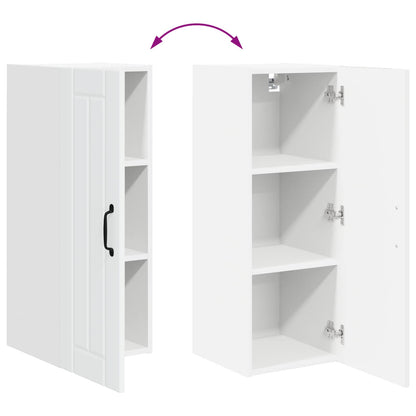 vidaXL Meuble haut de cuisine avec porte blanc 30 x 31 x 80 cm en bois d'ingénierie