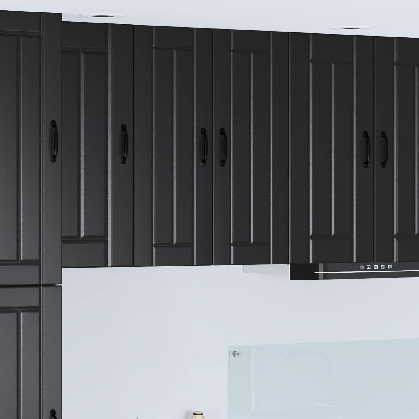 vidaXL Küchenschrank 2 pcs Schwarz 30 x 31 x 80 cm Holzwerkstoff