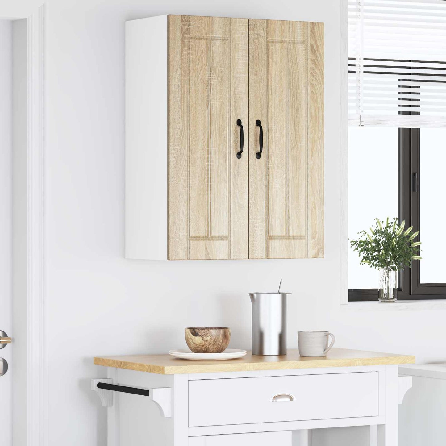 vidaXL Küchenschrank 2 pcs Sonoma-Eiche 30 x 31 x 80 cm Holzwerkstoff