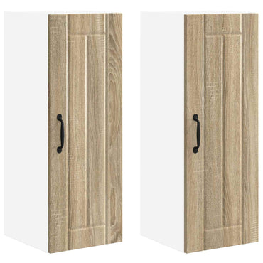 vidaXL Küchenschrank 2 pcs Sonoma-Eiche 30 x 31 x 80 cm Holzwerkstoff