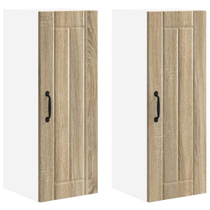 vidaXL Küchenschrank 2 pcs Sonoma-Eiche 30 x 31 x 80 cm Holzwerkstoff