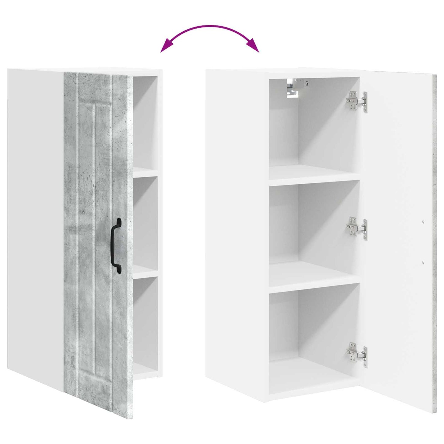 vidaXL Küchenschrank Beton Grau 30 x 31 x 80 cm Holzwerkstoff