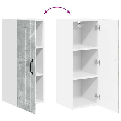 vidaXL Küchenschrank 2 pcs Beton Grau 30 x 31 x 80 cm Holzwerkstoff