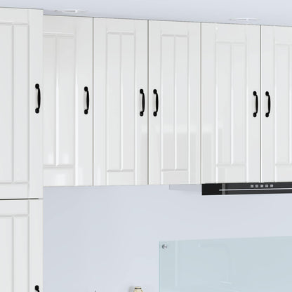 vidaXL Küchenschrank 2 pcs Hochglanz Weiß 30 x 31 x 80 cm