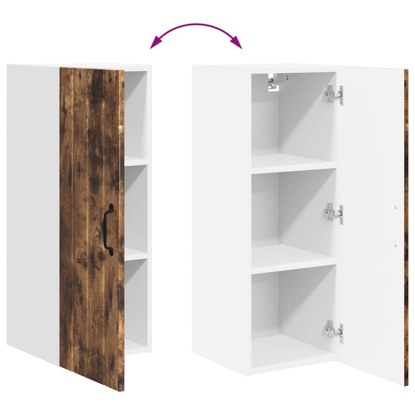 vidaXL Meuble de cuisine chêne fumé 30 x 31 x 80 cm bois d'ingénierie