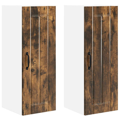 vidaXL Küchenschrank 2 pcs Geräucherte Eiche 30 x 31 x 80 cm