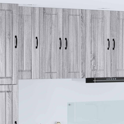 vidaXL Meuble de cuisine 2 pcs Sonoma gris 30 x 31 x 80 cm Bois d'ingénierie