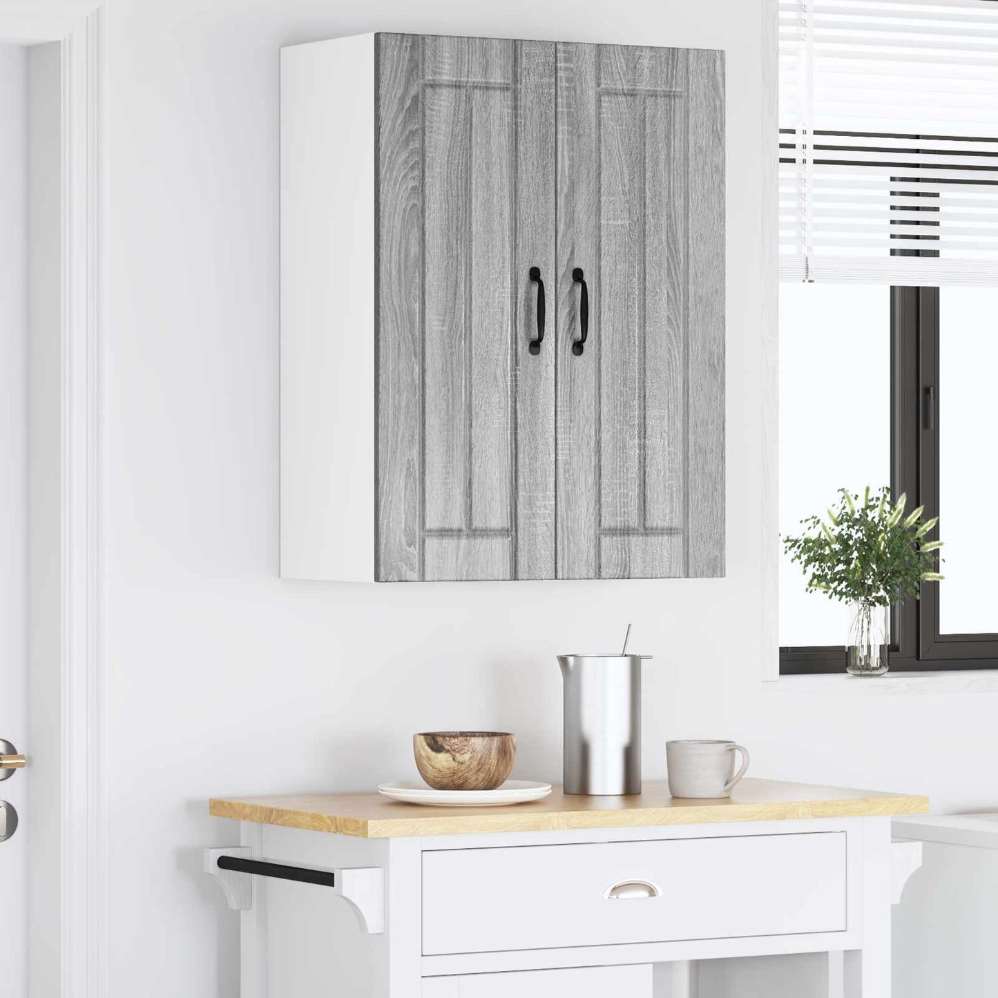 vidaXL Meuble de cuisine 2 pcs Sonoma gris 30 x 31 x 80 cm Bois d'ingénierie