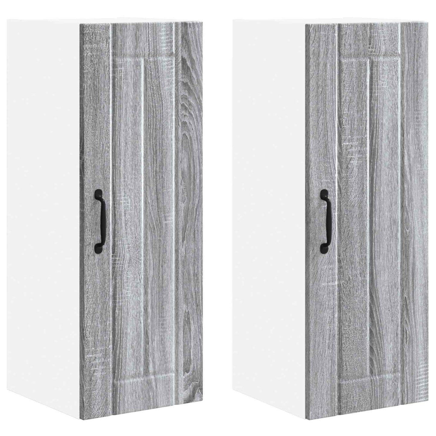 vidaXL Meuble de cuisine 2 pcs Sonoma gris 30 x 31 x 80 cm Bois d'ingénierie