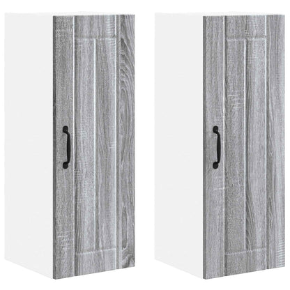 vidaXL Meuble de cuisine 2 pcs Sonoma gris 30 x 31 x 80 cm Bois d'ingénierie