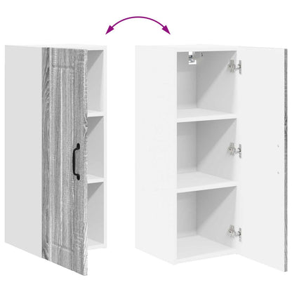 vidaXL Meuble de cuisine 2 pcs Sonoma gris 30 x 31 x 80 cm Bois d'ingénierie