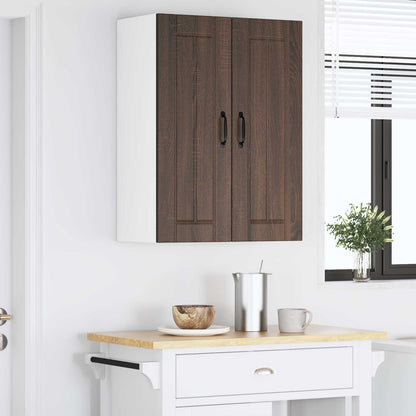vidaXL Meuble de cuisine 2 pcs marron aspect chêne 30 x 31 x 80 cm