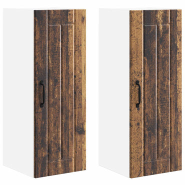vidaXL Meuble haut de cuisine 2 pcs bois de récupération 30 x 31 x 80 cm bois d'ingénierie