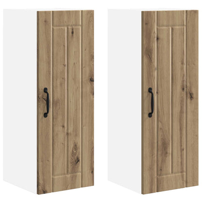 vidaXL Meuble haut de cuisine 2 pcs Chêne artisan 30 x 31 x 80 cm Bois d'ingénierie