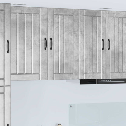 vidaXL Meuble haut de cuisine gris béton 40 x 31 x 80 cm, bois d'ingénierie