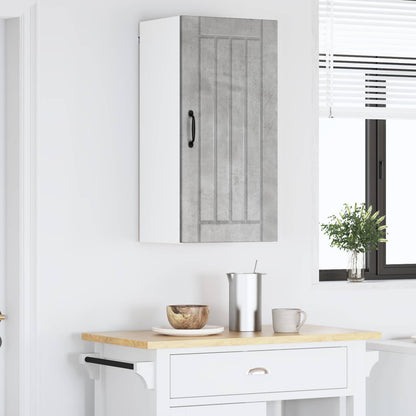 vidaXL Meuble haut de cuisine gris béton 40 x 31 x 80 cm, bois d'ingénierie