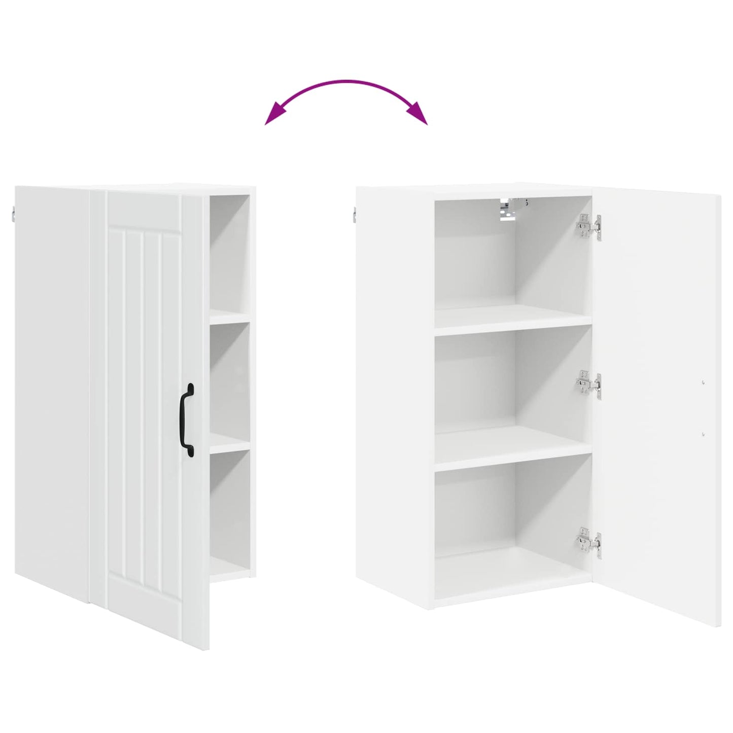 vidaXL Meuble Haut Cuisine Blanc Brillant 40 x 31 x 80 cm Bois d'ingénierie