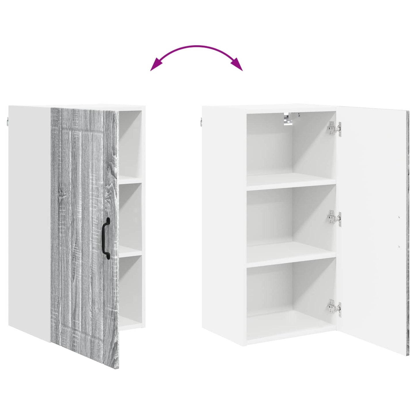 vidaXL Armoire de cuisine Gris Sonoma 40 x 31 x 80 cm Bois d'ingénierie