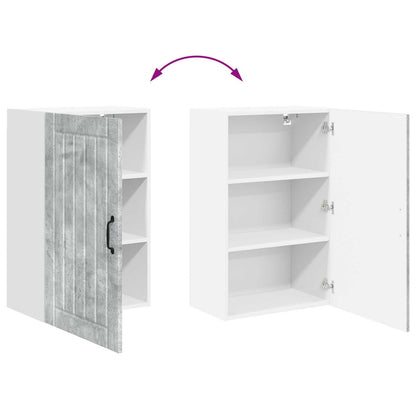vidaXL Meuble de cuisine gris béton 50 x 31 x 80 cm, en bois d'ingénierie
