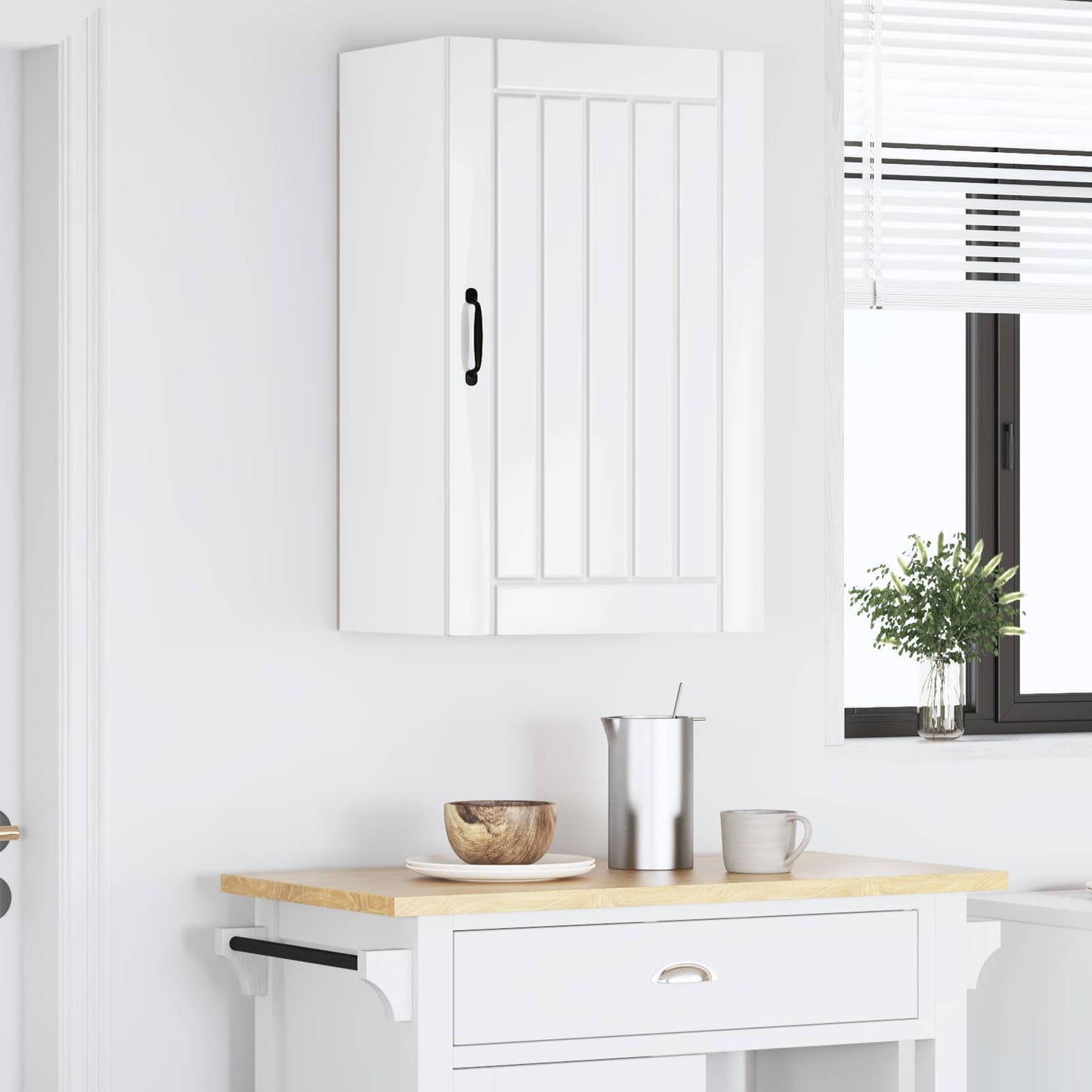 vidaXL Küchenschrank Hochglanz Weiß 50 x 31 x 80 cm Holzwerkstoff
