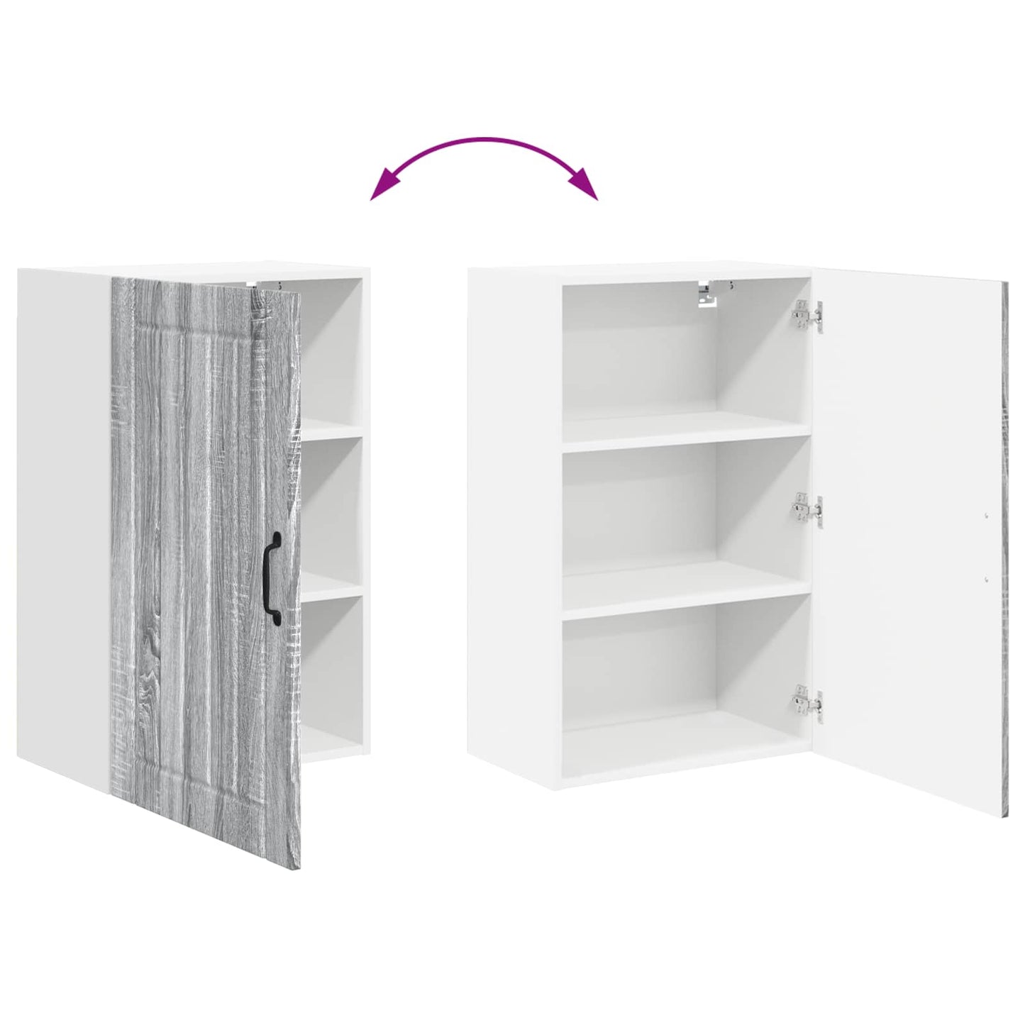 vidaXL Küchenschrank Graues Sonoma 50 x 31 x 80 cm Holzwerkstoff
