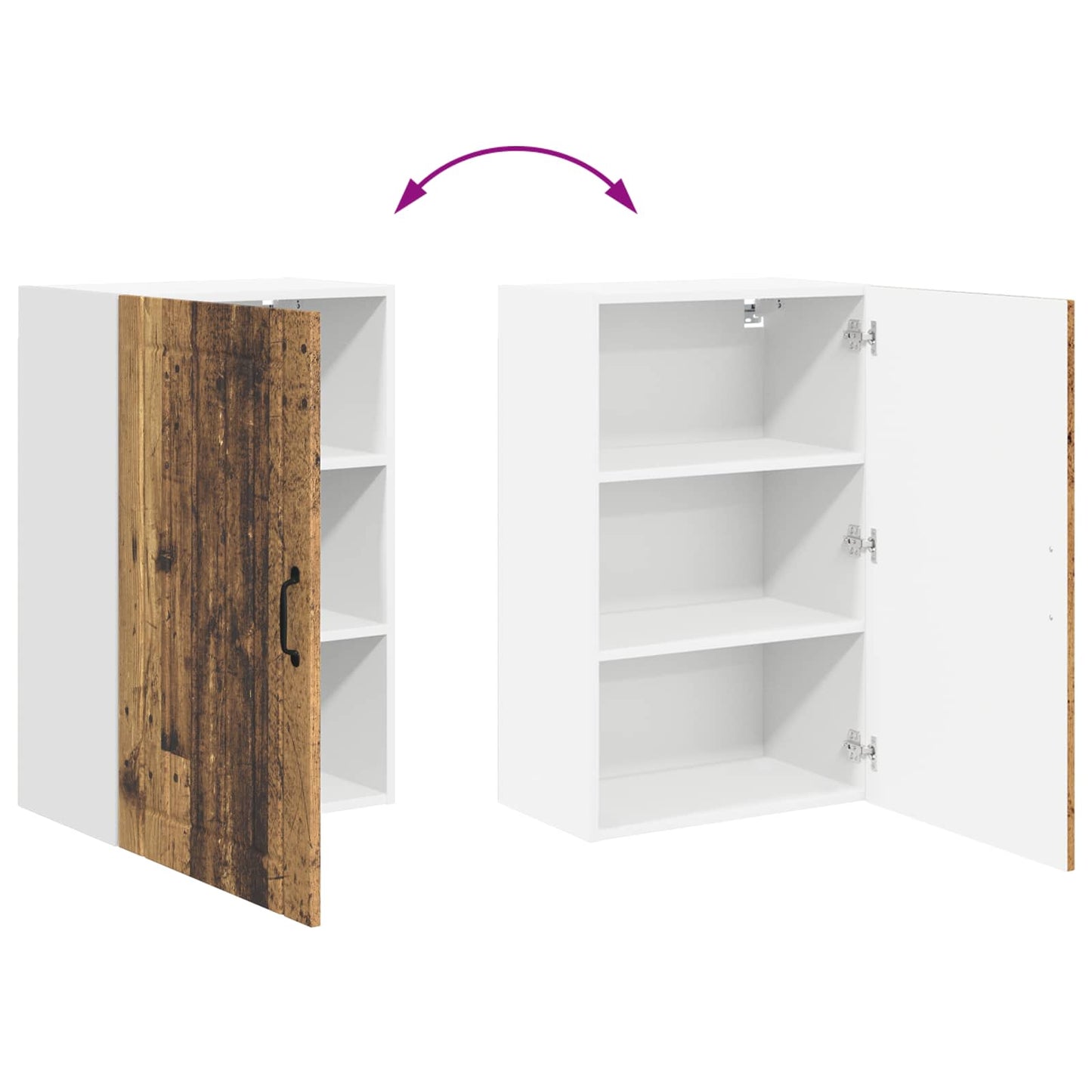 vidaXL Küchenschrank Altholz 50 x 31 x 80 cm Holzwerkstoff