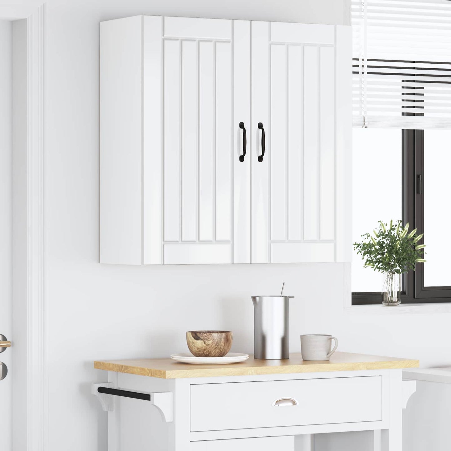 vidaXL Küchenschrank Hochglanz Weiß 80 x 31 x 80 cm Holzwerkstoff