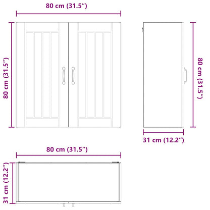 vidaXL Küchenschrank Braun Eichen-Optik 80 x 31 x 80 cm Holzwerkstoff