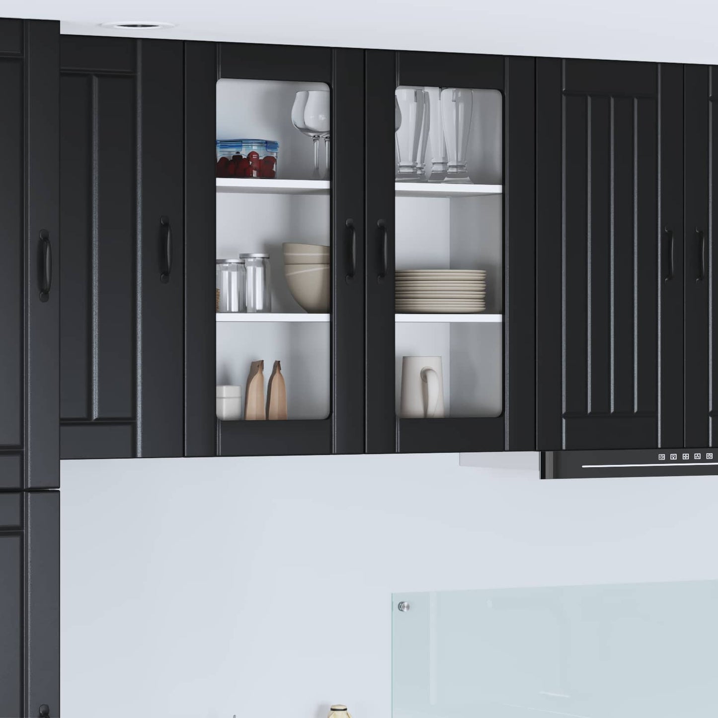 vidaXL Küchenschrank Schwarz 80 x 31 x 80 cm Holzwerkstoff