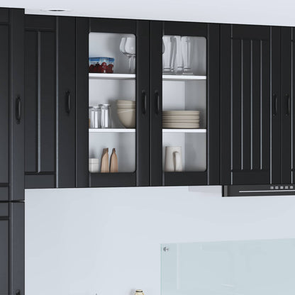 vidaXL Küchenschrank Schwarz 80 x 31 x 80 cm Holzwerkstoff